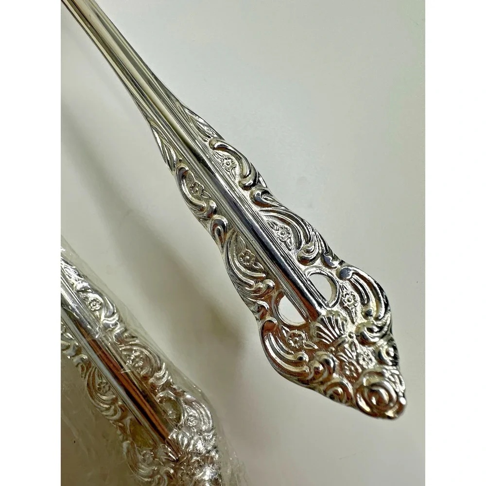 Ecko Eterna Lillianne Silver Plate Flatware 2 Dinner Forks 1 Salad Fork New